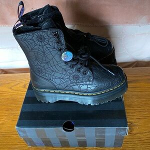 Dr Martens Wednesday Jadon Platform Black Spiderweb women’s size 7, men’s 8 NEW